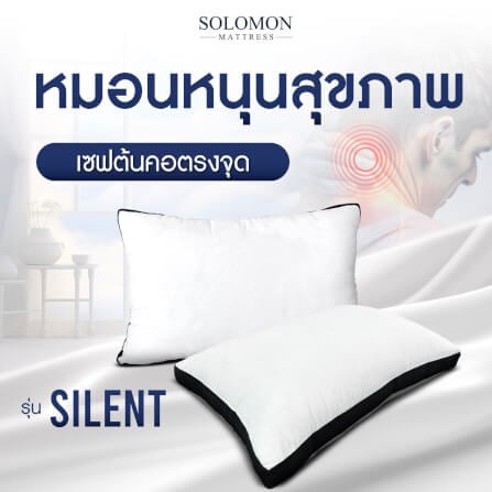 หมอนหนุนสุขภาพ SIZE L SOLOMON ใย 2,500 คุณภาพพรีเมียม รุ่น SILENT_1